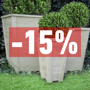 15% sur les aménagements de jardin